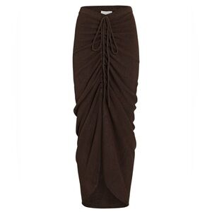 RONNY KOBO
Zuna ruched knitted maxi skirt